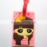 Wholesale Soft PVC Travel Bag Tags Girl Printing Rubber Luggage Tags Manufacture