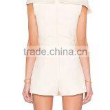 Short Sleeve Plain Solid ColourJumpsuit For Women thumbnail-2