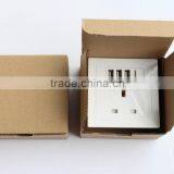 AC 110V-250V UK Socket 3 USB Port DC 5V 2100mA Power Switch Wall Outlet thumbnail-4