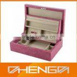 Personalized Ladies Leather Jewelry Box with Customized Logo