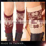 Taiwan Manufacturer Elk Pattern Girls Leg Warmer