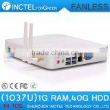 Fanless Mini Destop PC Computer HTPC Intel Celeron 1037U Dual Core 1G RAM 40G HDD With Ultra Thin Alloy Chassis thumbnail-2