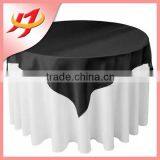 Black satin round table overlay for sale in low price