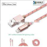 MFI Certified Cable 3M /USB 3.0 8 Pin 5V 2A TPE USB Data Cable for MFI Braided Sleeving Cable