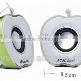 Usb Mobile Phone Speaker Lovely Apple Shape