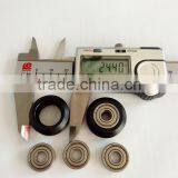 Plastic Rubber Coated Wheel Bearing V-nut Laufrollen 6x24x10 thumbnail-5