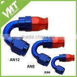 Red and blue aluminum 6an 150 degree hose ends Gas Line An6 PTFE Fitting