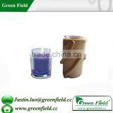 Natural Carved Wooden Candle Holder thumbnail-1