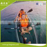 Manufacturer New design Transparent polycarbonate kayak /clear fishing boat/ crystal pc canoe