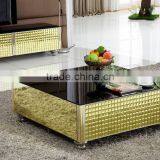 Elegant 304 Stainless Steel TV Cabinet And Coffee Table thumbnail-3