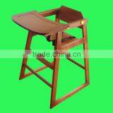 Convenient Pine Paulownia Wooden Baby High Chair Baby Dinner Chair and Table,baby Feeding Seat,highchairs thumbnail-5