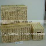 Wholesale Pop up Wicker Decorative Trunk Wicker Dirty Clothes Storage Chest Hamper With Lid thumbnail-5