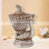 European Ancient Silver High-grade Peacock Trinket Boxes thumbnail-3