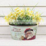 Antique Metal Square Pots Christmas Decorations Wholesale thumbnail-1