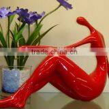 Resin /Fiberglass Fat Lady Sculpture,Abstract Naked Resin Fat Lady Sculpture thumbnail-1