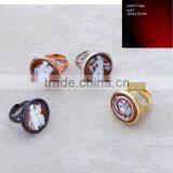 New Product 925 Sterling Silver Elegant Handcrafted Cameo Fairy Rings Made in Italy A201 Cameo 22mm thumbnail-1