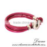 Hottest Design Wholesale Shiny Fashion Leather Snap Charm Button Bracelet thumbnail-5