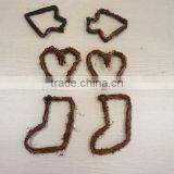 RH-YF26 Christmas Decoration Weaving Natural Rattan Hanging Wreath thumbnail-1