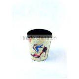 Beautiful High Heels Print Waste Bin Faux Leather Standing Trash Can thumbnail-3