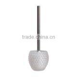 Imitate Glass Round Transparent Resin Toilet Brush Holder thumbnail-1