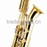 Gold Lacquer Bb Key Bass Saxophone