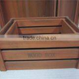 Customization Paulownia Wood Crate With Wheels and Handle thumbnail-6