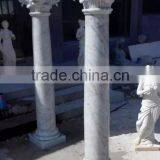 Interior Decoration Flower Design Carving White Marble Pillars Factory thumbnail-2