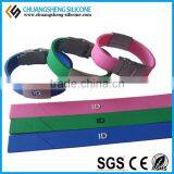 2016 Hot Selling Promotional Gift Silicone Engravable Stainless Steel Sheet, Cool Fashion Bracelet, Beautiful Wristband thumbnail-3