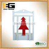 Wood Hanging Flower Basket With Silk Screen for Garden Planter thumbnail-6