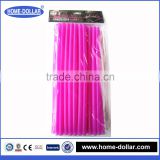 High quality bar accessories bright rose red long price for hard plastic drinking straw