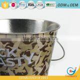 Garden Iron and Zinc Powder Coated Metal Flowers Water Bucket Florist Flower Buckets thumbnail-5