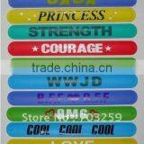 China Factory Customized Design Personalized High Quality Sillicone Slap Wristband thumbnail-2