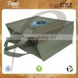 PP Laminated Jute Tote Bag With Jute Handle & With 2 Color Print Two Side thumbnail-3