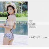 Floral Print Three Pieces Bikini Sets Girls Sexy Beach Wear thumbnail-2