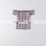 MGOO Wholesale Wrapped Chest Women Tunic Tops Stripe Printing Hot Girls Sexy Tank Top thumbnail-5