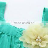 Spring Summer Dress Child Girl Beach Sling Frock Princess Mint Knee Length Frocks thumbnail-2