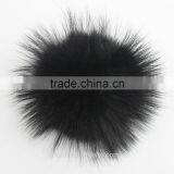 12-13cm Raccoon Fur Ball DIY Charm Keyrings Fur Pom Pom Ball For Shoes Headgear Hats Caps Pendant Chaveiro Scarves Accessory thumbnail-2