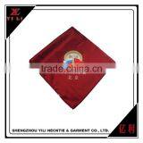 100% Polyester Big Square Wine Red Custom Logo Scarf for Organization thumbnail-2