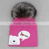 Fashion Spring Warm Custom Knitted Printed Cotton Beanie Hat Baby thumbnail-3