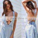 Latest Fashion Fancy Prom Dress Designs Women's Sexy Satin Maxi Dresses thumbnail-4