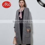 2017 High Quality Winter Acrylic Chenille Heavy Side Pockets Cardigan Sweaters for Women thumbnail-1
