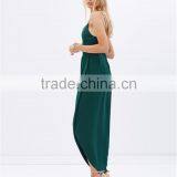 2016 Guangzhou Shandao Factory Summer Spaghetti Strap Backless Back Zipper Sexy Elegant Green Very Cheap Dresses thumbnail-2