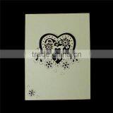 Paper Wedding Party Name Place Card Heart Pale Yellow thumbnail-2