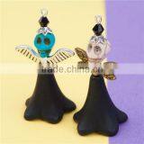 Acrylic Halloween Pendants Angel Black Flower Multicolor Skeleton Skull 4.6cm X2.3cm - 4.4cm X2.6cm thumbnail-2