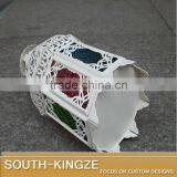 13cm Tall Black White Painting Iron Carving Design Colorful Glass Lamp Shade thumbnail-4