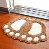 Lovely flocking feet mats doormat bath mat bathroom mat gray red carpet，