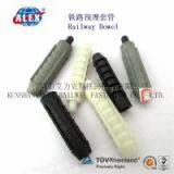 Railway Screw Dowel For Railway system, With screw spikeRailway Screw Dowel, HDPE Railway Screw Dowel