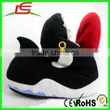 Personalized Autumn Winter Cute Black Green Cartoon Plush Warm Slippers thumbnail-1