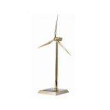 Zinc Alloy & ABS Plastic Blades Golden Metal Windmill for Solar Gifts