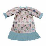New Cotton Infant Long-sleeved Party Dress Tulle Fancy Dress Baby Girl Winter Dresses thumbnail-3